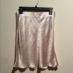 Elegant Satin Pink Skirt